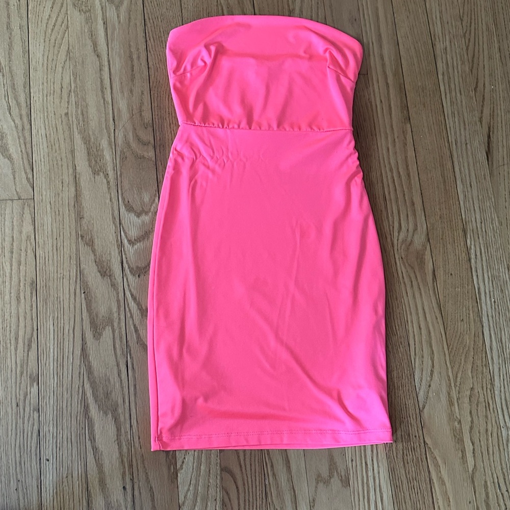 Windsor Strapless Neon Pink Dress